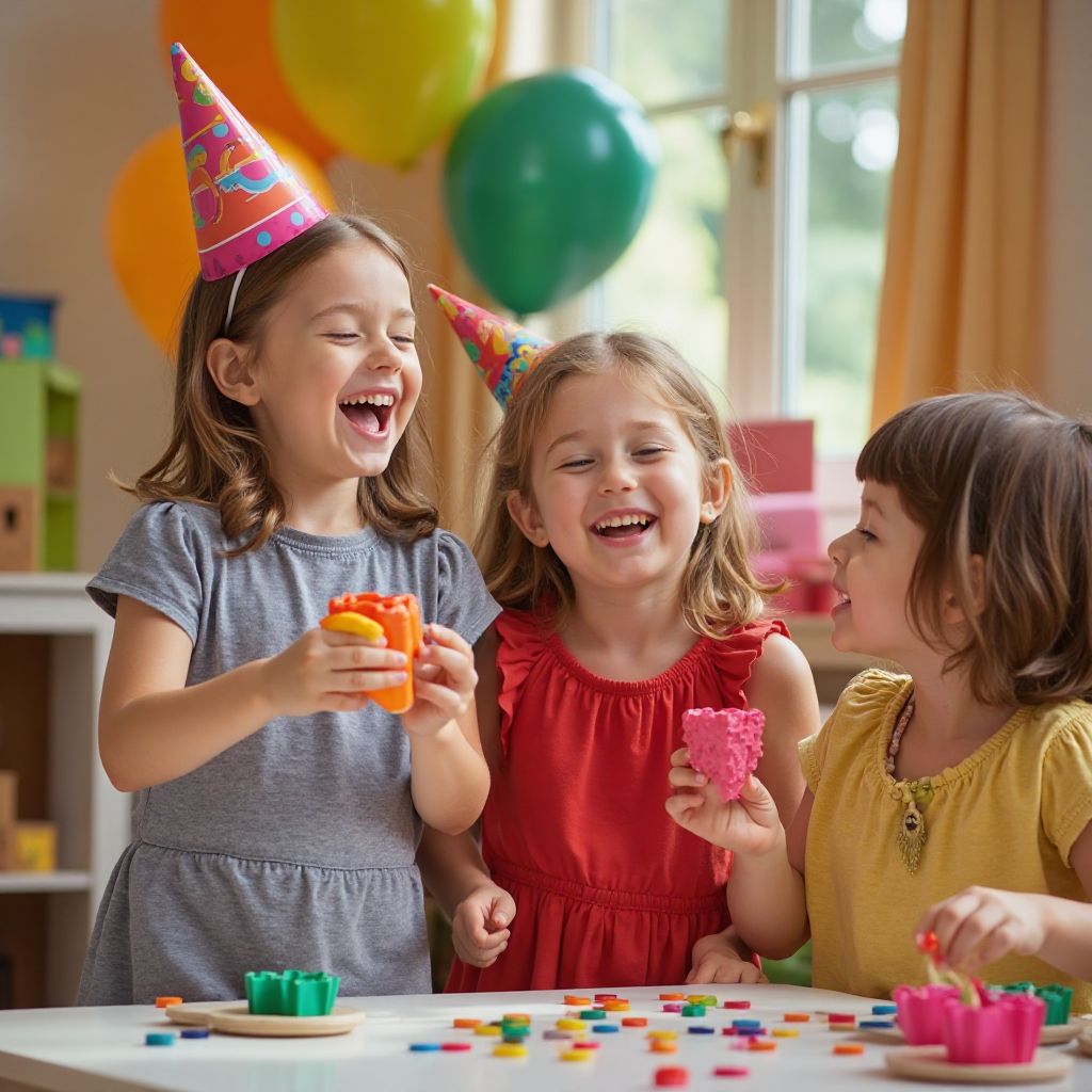 Children enjoying party activities