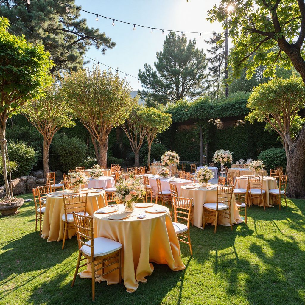 Outdoor party venue setup