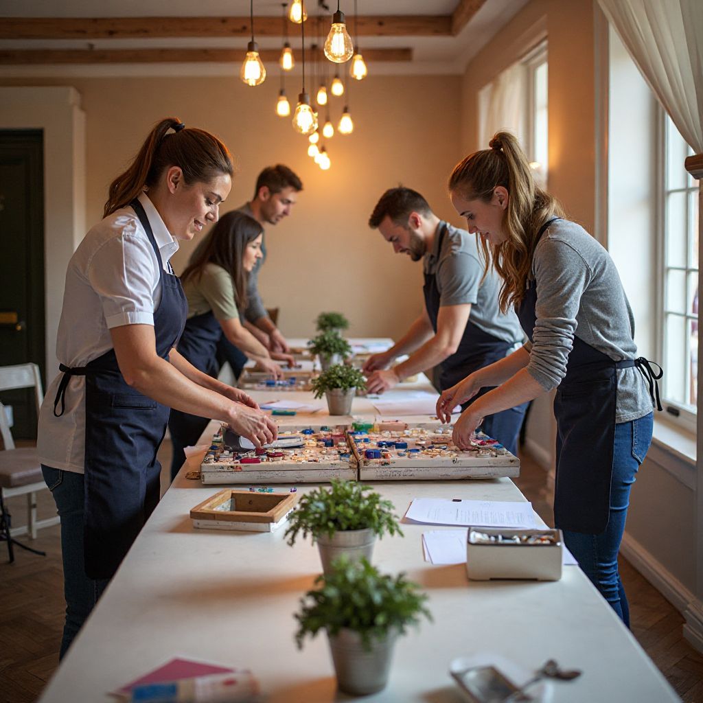 Behind the scenes event preparation