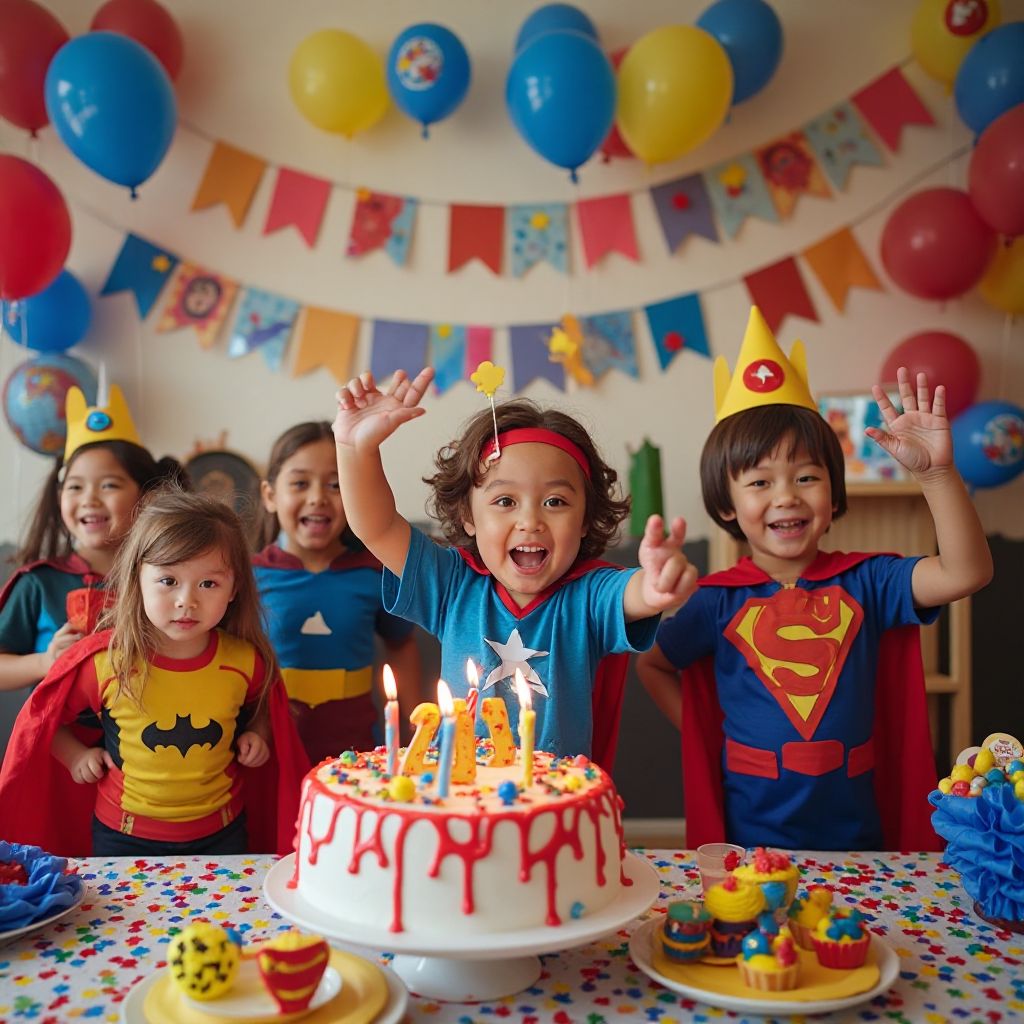 Superhero themed party
